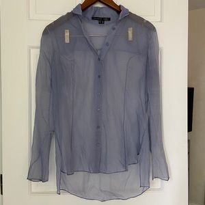 🎉HP🎉Theyskens’ Theory Sheer Periwinkle Buttondwn